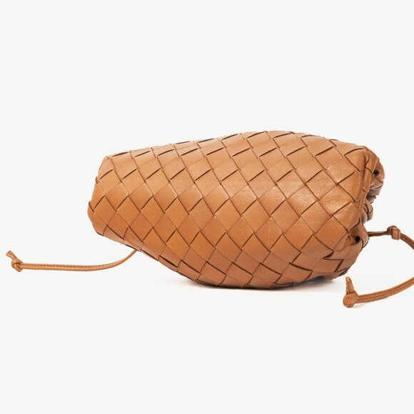 Bottega Veneta The Mini Pouch Carmel Nappa Intrecciato Crossbody - Picture 5 of 11